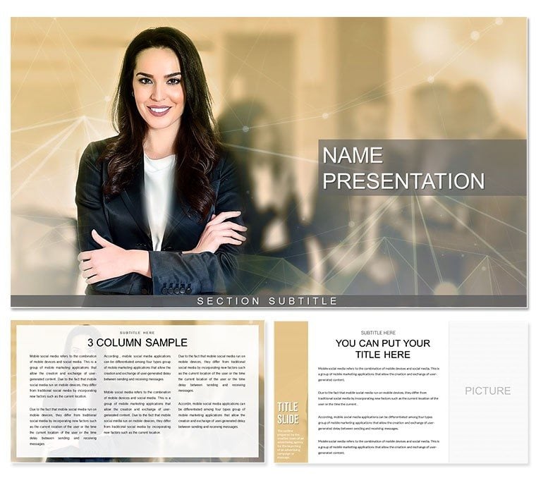Business Lady PowerPoint template