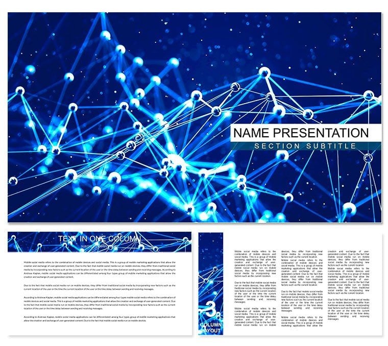 Structural lattice, Interconnection PowerPoint template