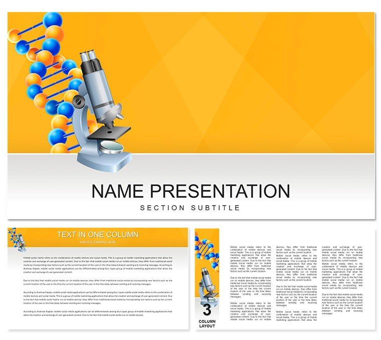 Scientific Microscope PowerPoint Template | Infographic Presentation