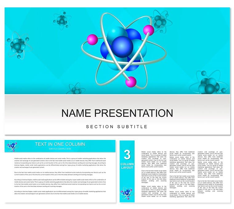 Chemical elements: Atoms, molecules, ions PowerPoint template