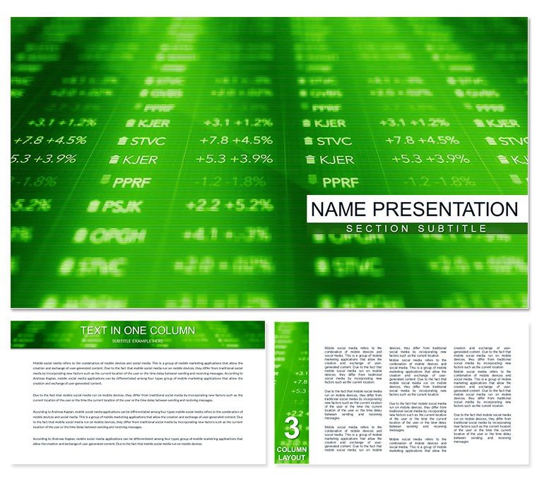 Stock Market News PowerPoint template