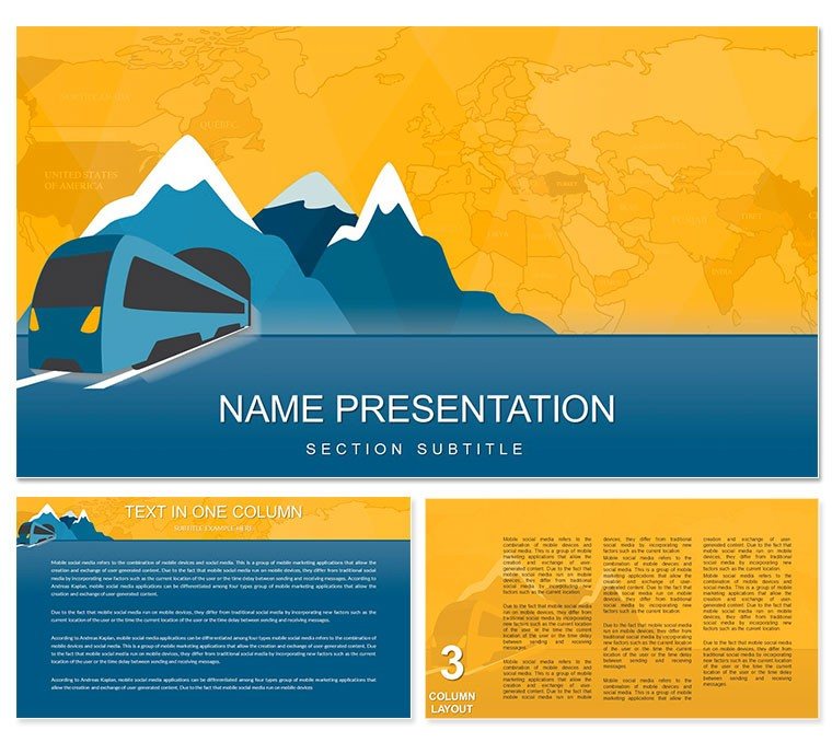 Rail Transport Background PowerPoint Template for Presentation
