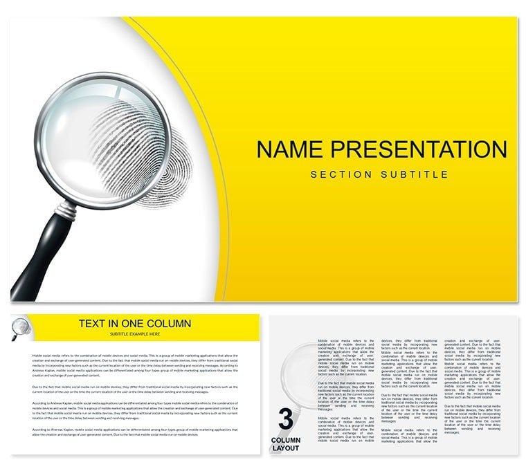 Fingerprinting Services PowerPoint Presentation Template