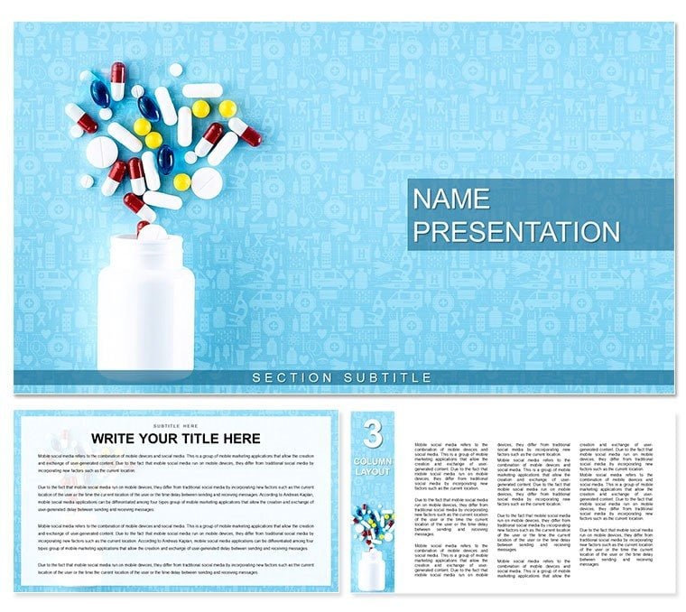 Medications: pill finder PowerPoint template