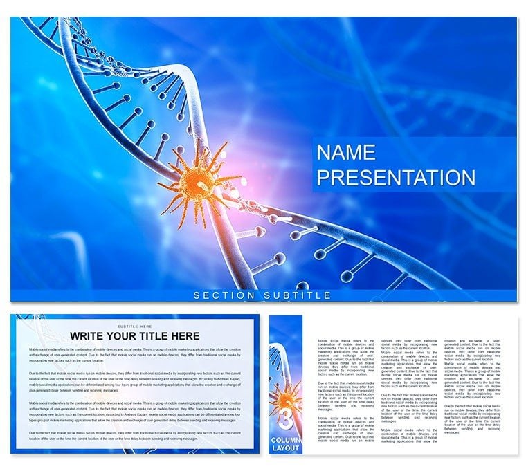 Medical Research Institute PowerPoint template