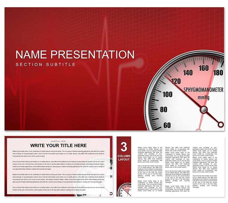 Sphygmomanometer PowerPoint Presentation Template