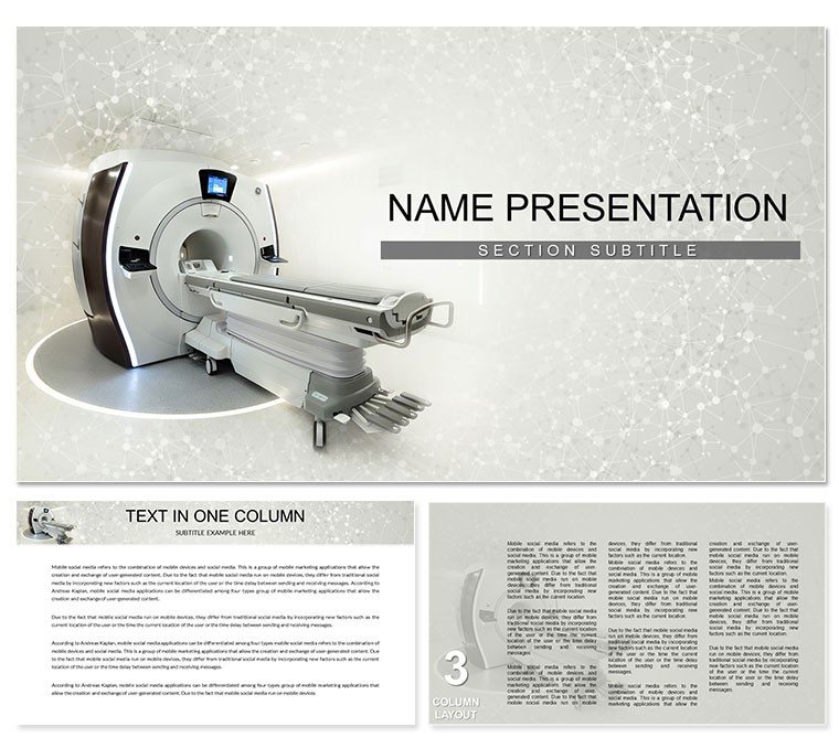 Functional Magnetic Resonance Imaging PowerPoint template