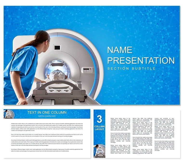 Medical Diagnostic Method - MRI PowerPoint template