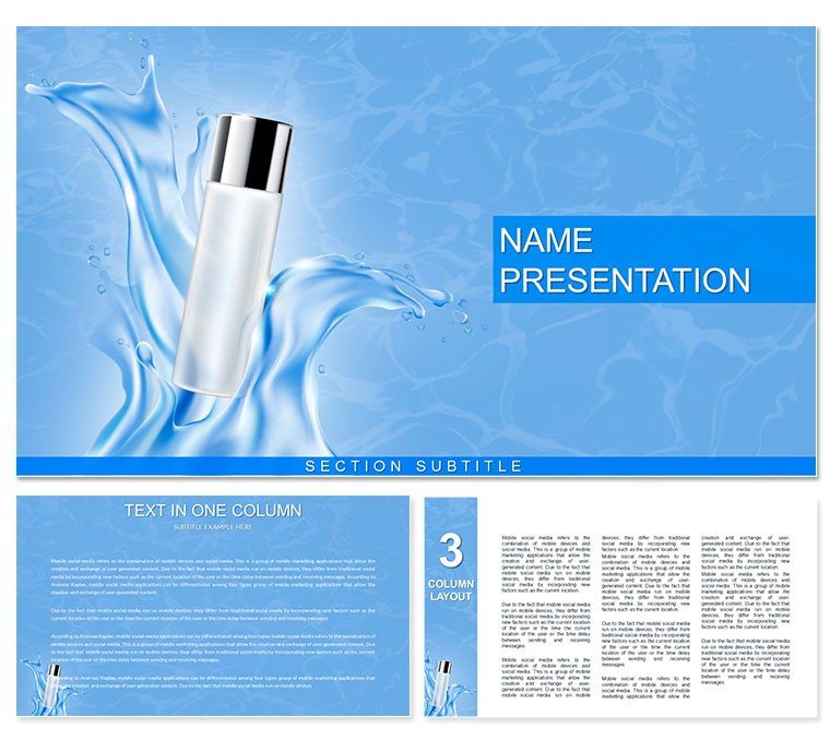 Water Based Makeup PowerPoint template