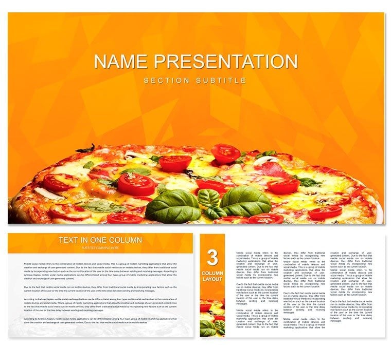 Pizza Recipe and Menu PowerPoint template