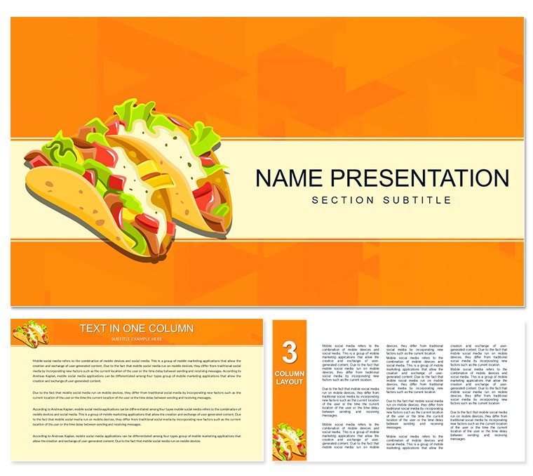 Food : Tako Menu PowerPoint template