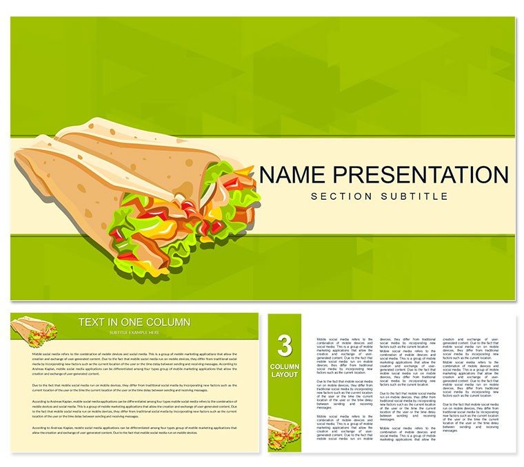 Chicken Burrito PowerPoint template