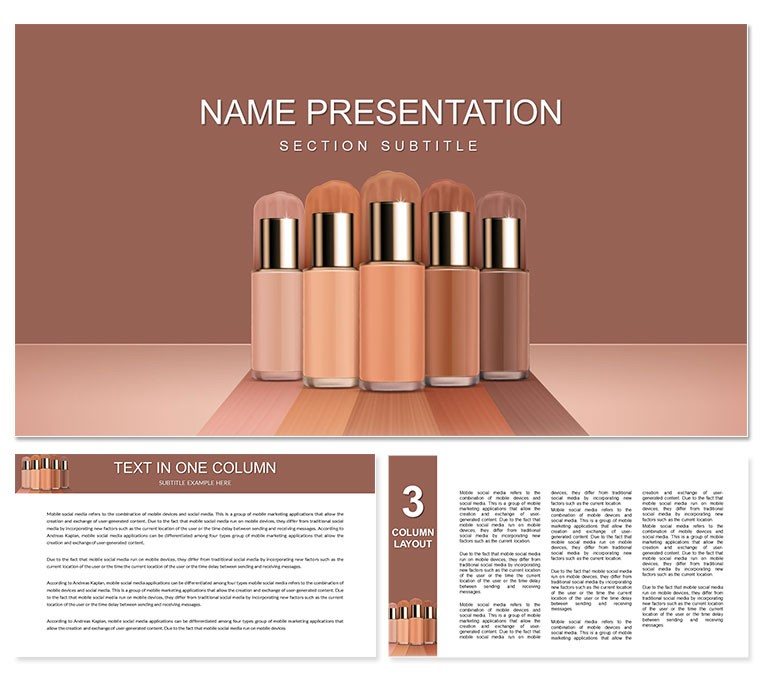Perfect Makeup: Color Correctors For Flawless Skin PowerPoint template