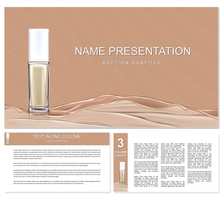 Skin Toning Cream PowerPoint template