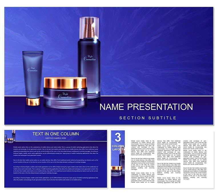 Makeup Products PowerPoint Template - Download Presentation
