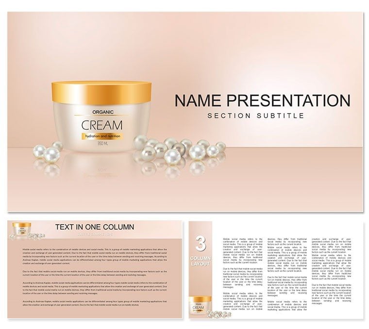 Organic Cream PowerPoint template