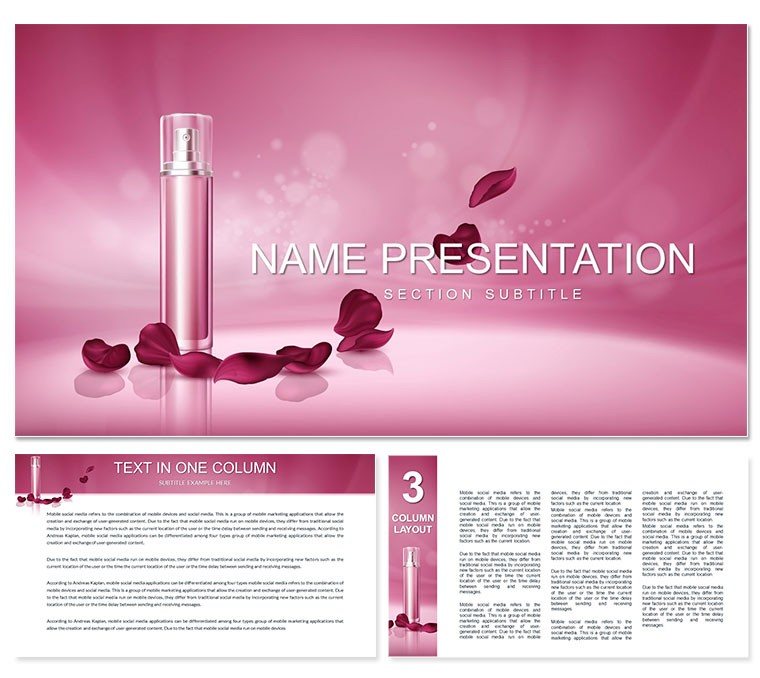 Perfume Roses PowerPoint template