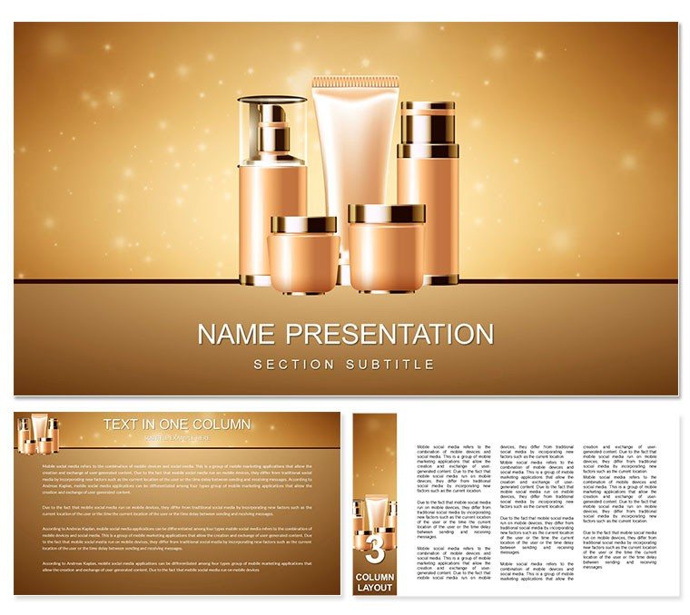 Perfumes and Cosmetics PowerPoint template