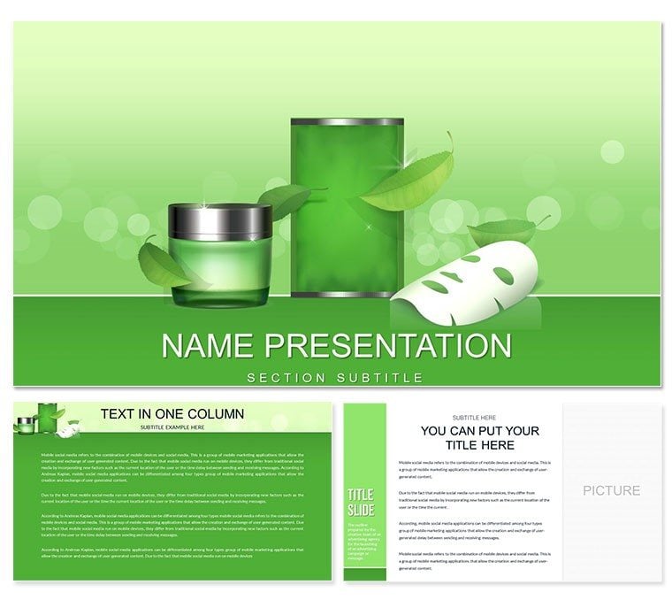 Natural Skin Care PowerPoint template