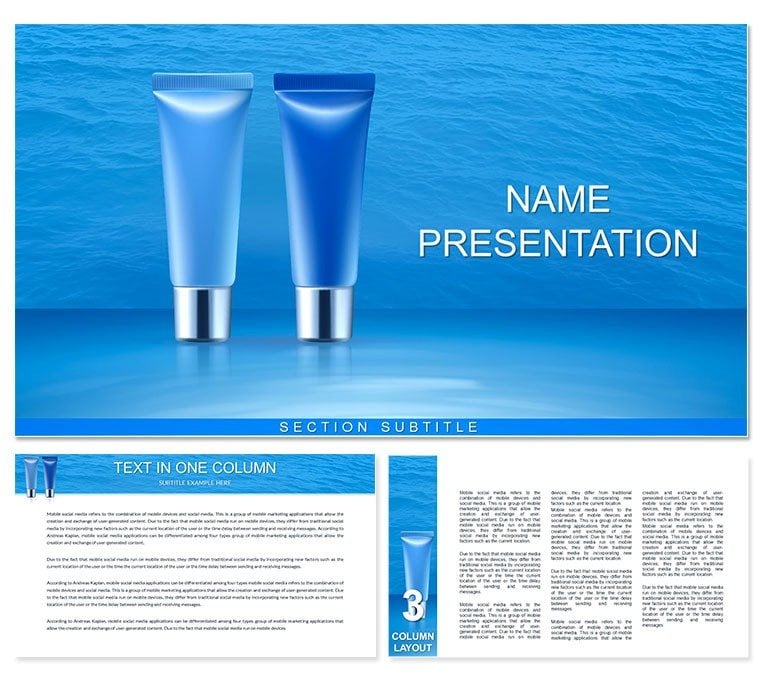Anti Aging Cream - Skincare PowerPoint template