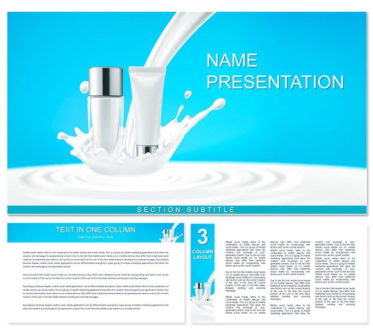 Milk Makeup Skincare PowerPoint template
