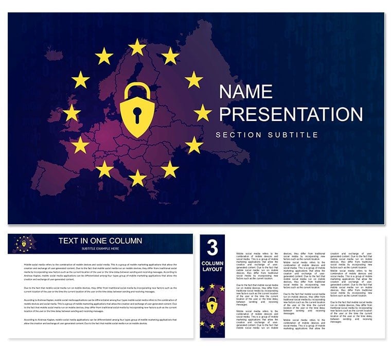 European Union: General Data Protection Regulation PowerPoint template