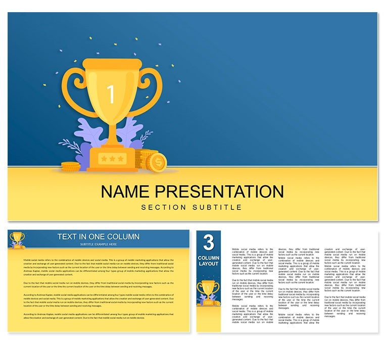 Winner, Cup, First Place PowerPoint Template | Download Presentation