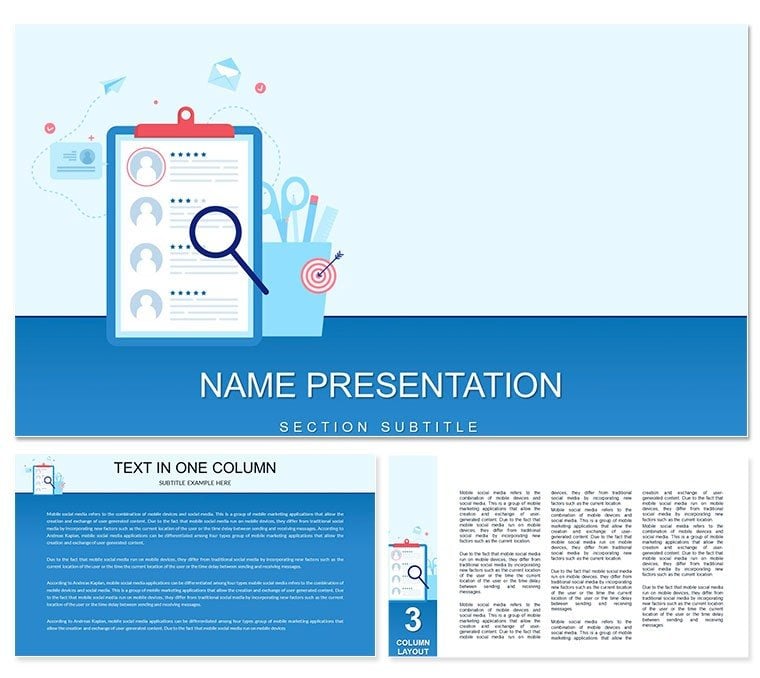 Profile Recruiting Employees PowerPoint template
