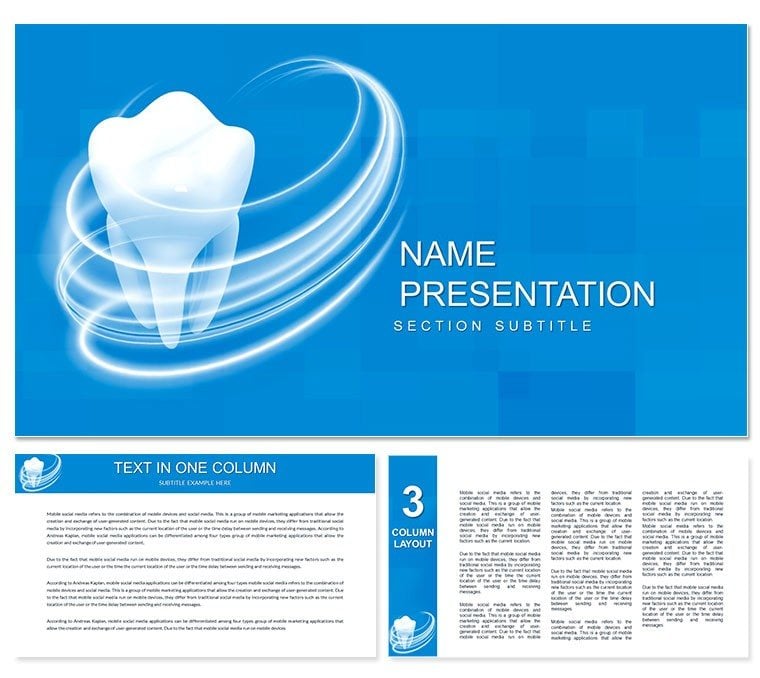 Dental Care : Healthy Teeth PowerPoint template