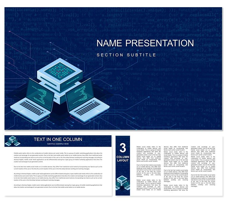 Network Devices and Software PowerPoint templates