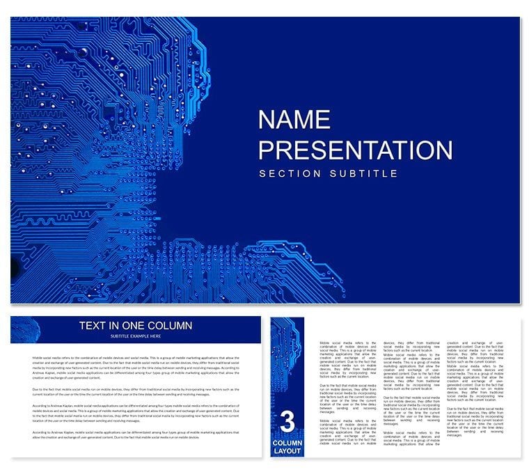 Cheap Electric Boards PowerPoint Template for Presentation
