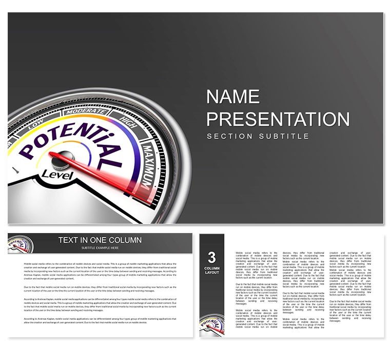 Potential Development Level PowerPoint template