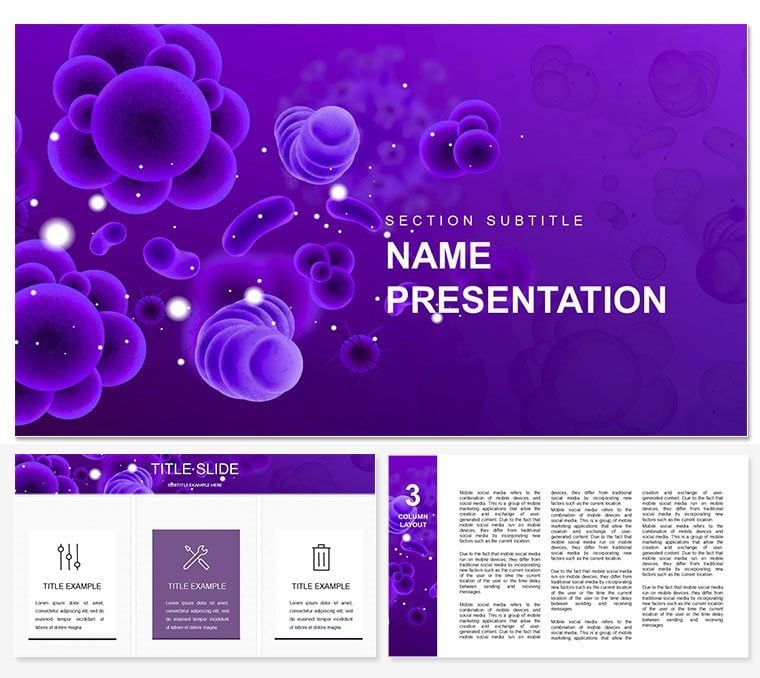 Viruses and Bacteria PowerPoint template