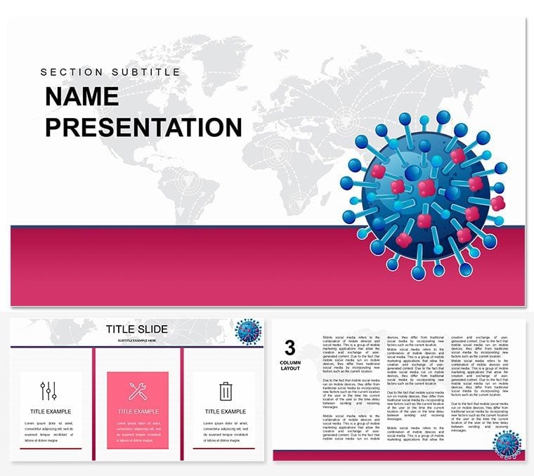 Coronavirus (COVID-19) in World - Map PowerPoint presentation template