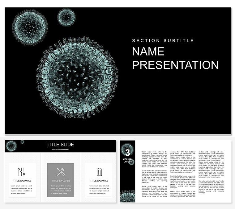 New Strain of Virus PowerPoint Template - Create Professional-Quality Presentations