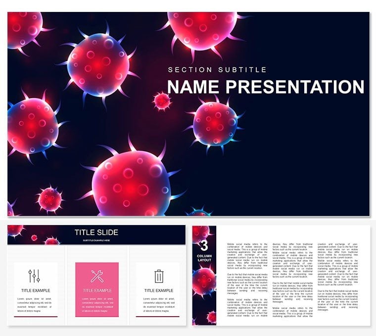 Virus Infection Symptoms PowerPoint template