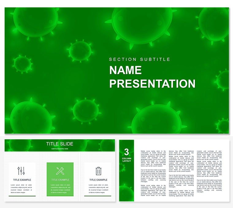 Professional Virus Background PowerPoint Template - High-Quality and Customizable
