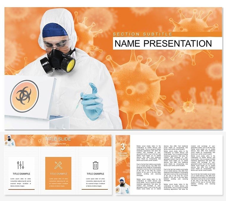 Viral Outbreak Animated PowerPoint Template for Scientists Presentations