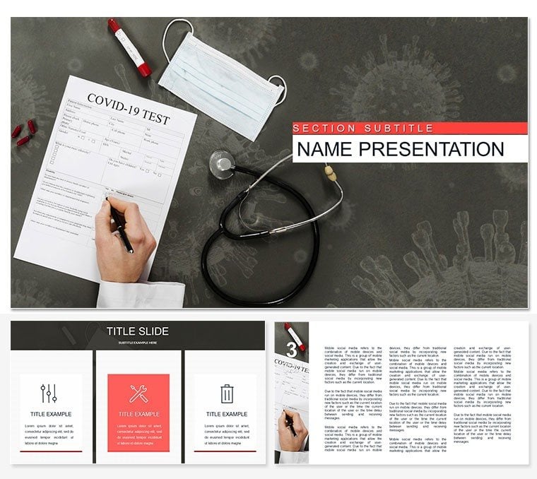 Virus Test PowerPoint Template with Doctor Presentations | Medical & Educational