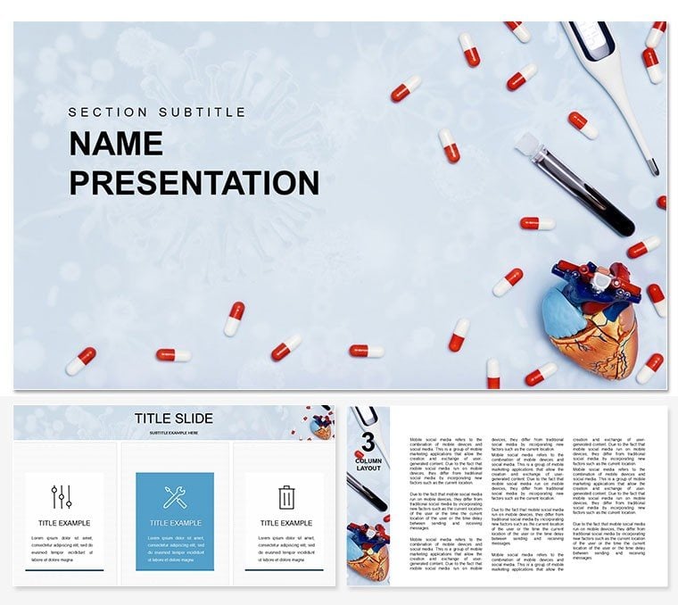 Virus Medication, Antiviral drug PowerPoint template