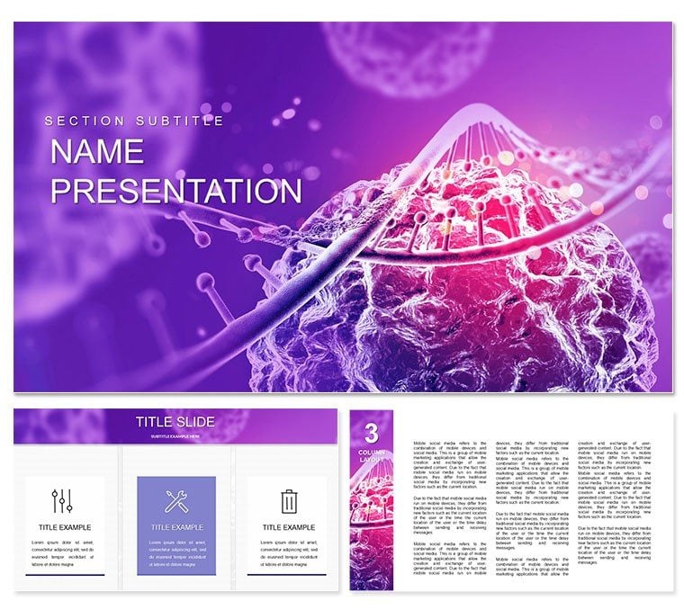 DNA, Virus PowerPoint template