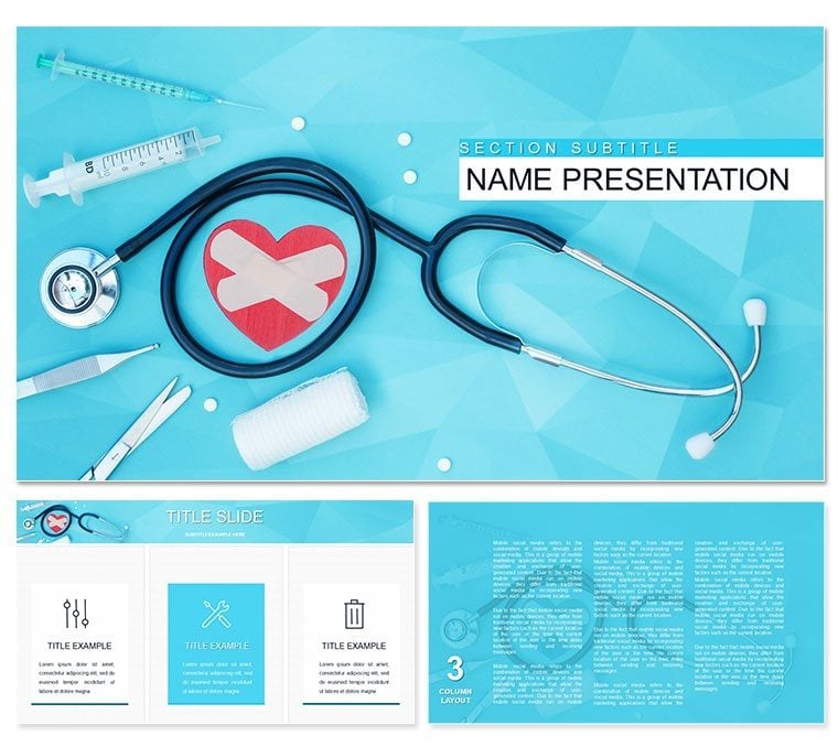 Doctors Instruments PowerPoint template