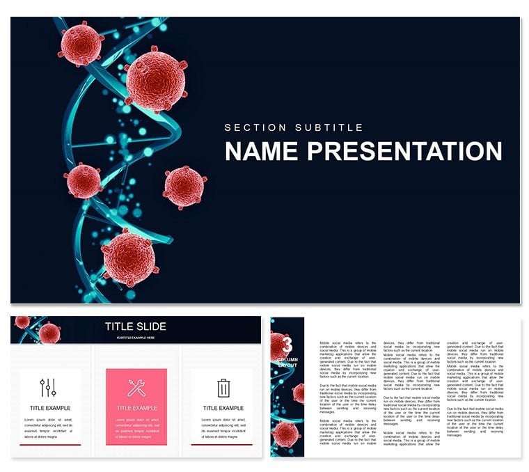 DNA Test PowerPoint template