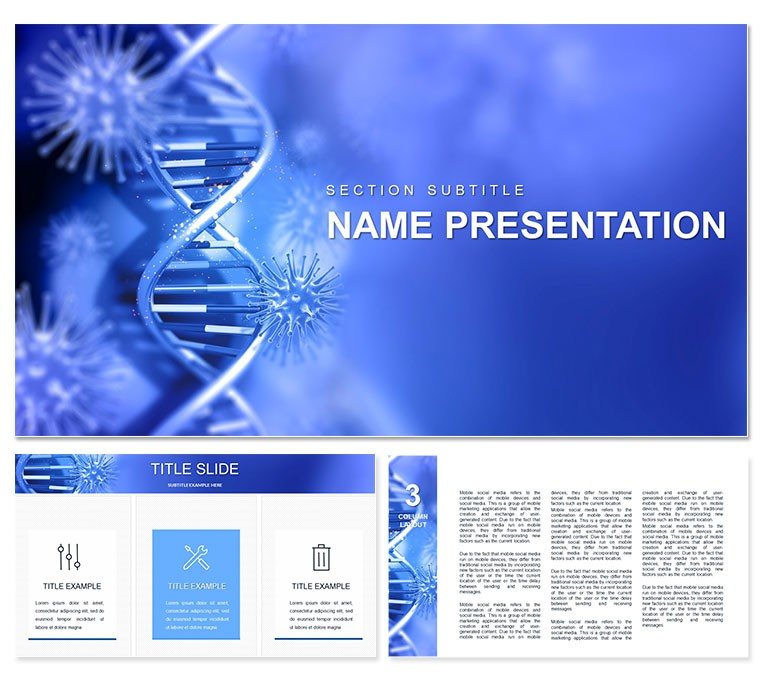 Viruses and DNA Change PowerPoint Template