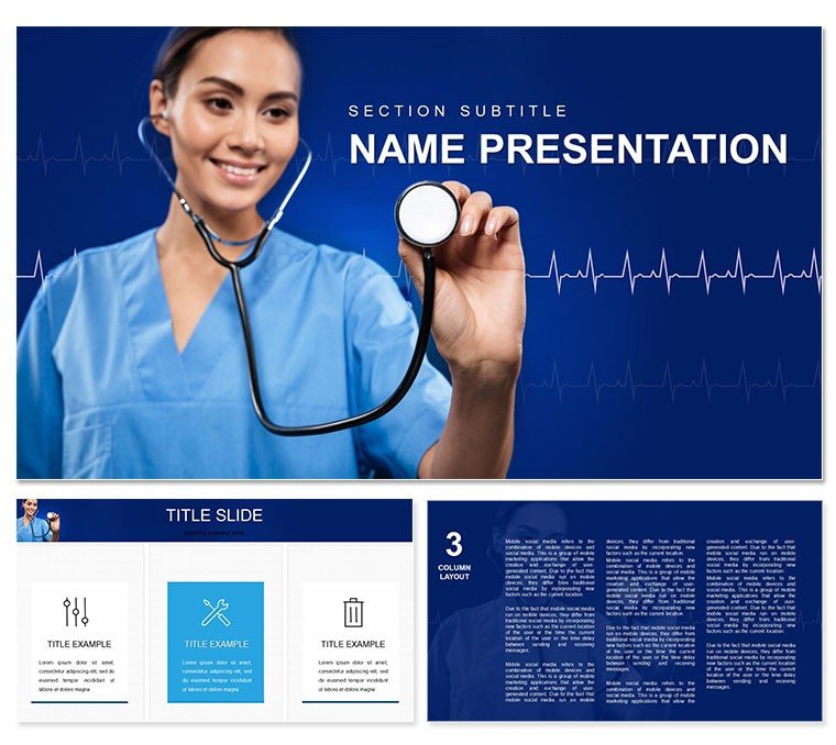 Doctor Medicine PowerPoint Template Infographic Presentation