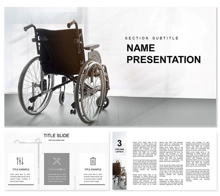 Medical: Wheelchairs PowerPoint template