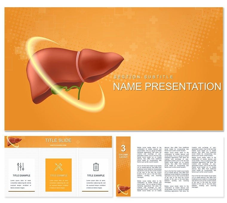 Liver Disease Treatment PowerPoint template