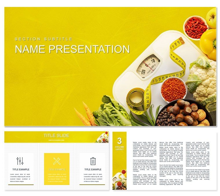 Professional Diet And Healthy Food PowerPoint Template Download Now