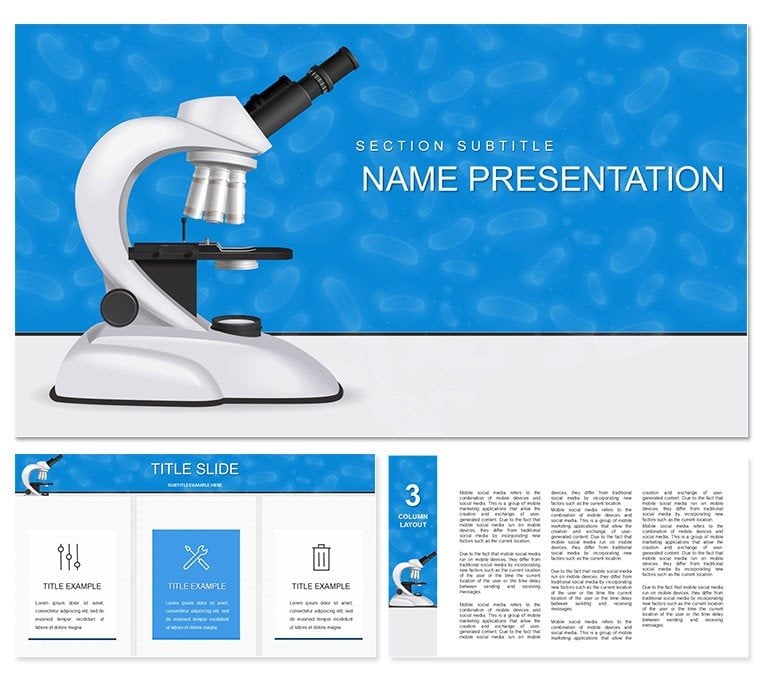 Professional Laboratory Microscopes PowerPoint template