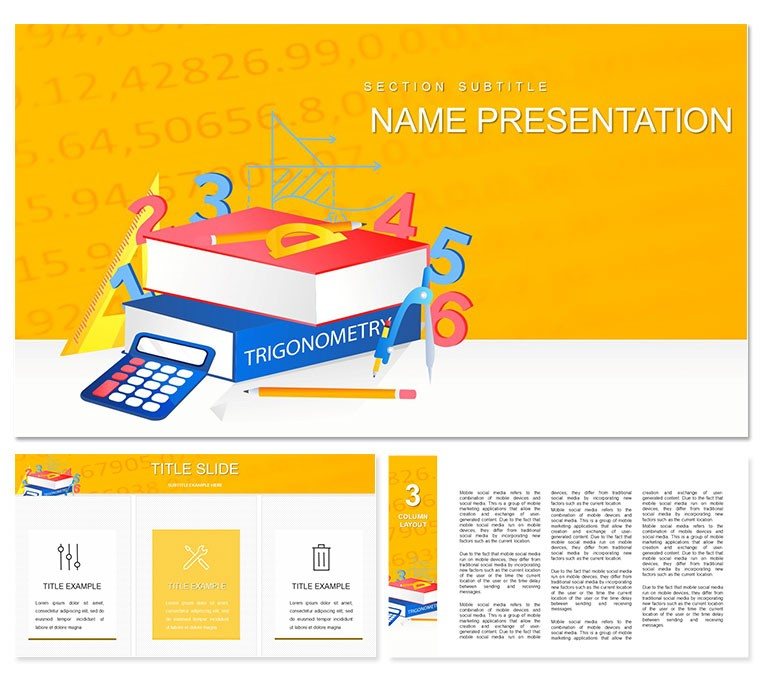 Trigonometry Online Lessons PowerPoint template